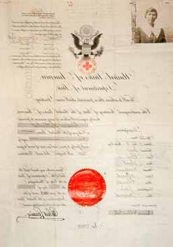 Passport of Eleanor `Nora` Saltonstall, 3 October 1917 